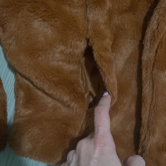 NWT Allegra K Faux Fur Jacket Size Small - Picture 3 of 5